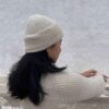 Back view of artisanal lambswool sweater made in Ladakh
